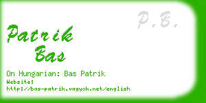 patrik bas business card